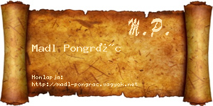 Madl Pongrác névjegykártya